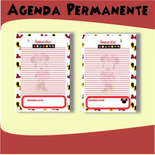 AGENDA Permanente Minnie Arquivo Digital