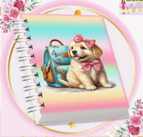 Arquivo Digital Combo Agenda Escolar Cachorrinho Aquarela 4