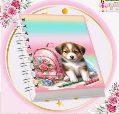 Arquivo Digital Combo Agenda Escolar Cachorrinho Aquarela 6