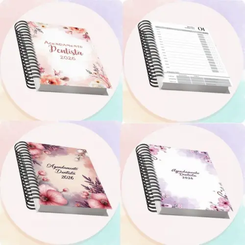 Arquivo Digital Combo Agendamento Dentista 2026 , 8 Cores