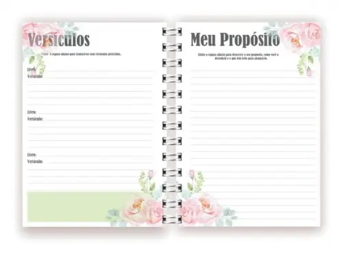 Arquivo Digital Devocional Feminino Floral Verde