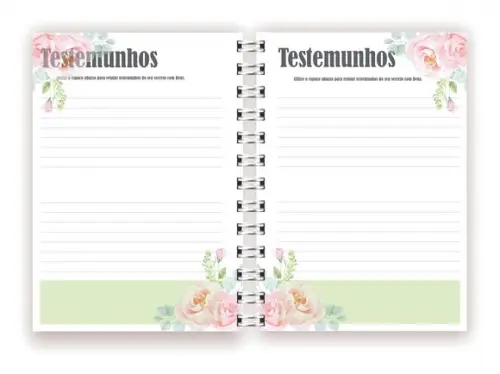 Arquivo Digital Devocional Feminino Floral Verde