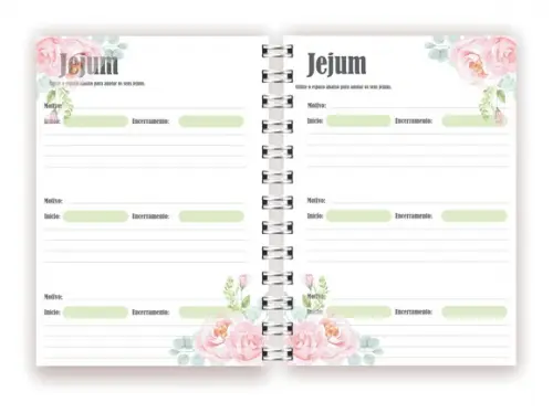 Arquivo Digital Devocional Feminino Floral Verde