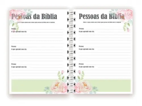 Arquivo Digital Devocional Feminino Floral Verde
