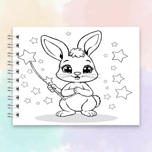 Arquivo Digital Livro de Colorir Coelhinha Mágica
