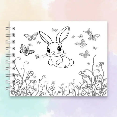 Arquivo Digital Livro de Colorir Coelhinha Mágica