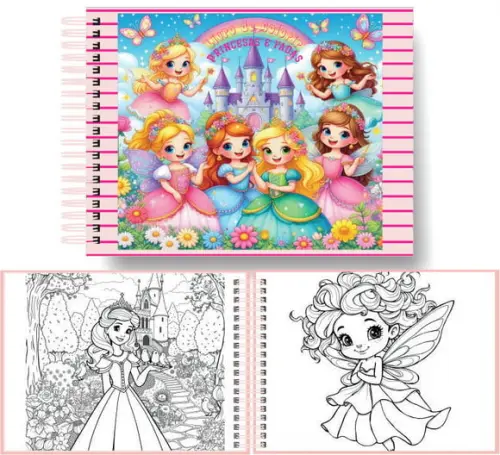 Arquivo Digital Livro de Colorir Princesas e Fadas