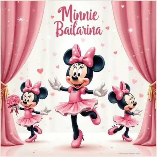 Arquivo Digital, Kit Digital Minnie Bailarina 3d