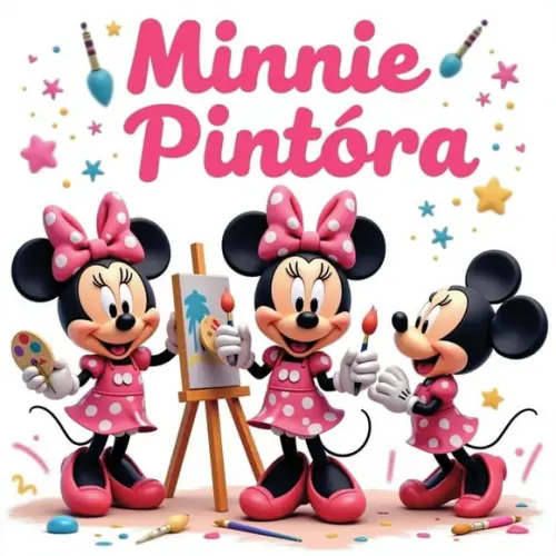 Arquivo Digital, Kit Digital Minnie Pintora 3d