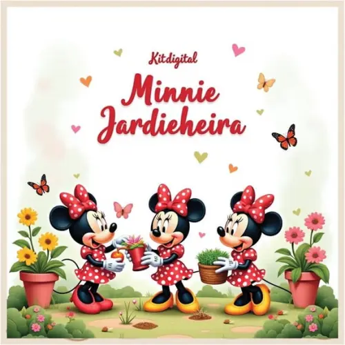 Arquivo Digital, Kit Digital Minnie Jardinheira 3d