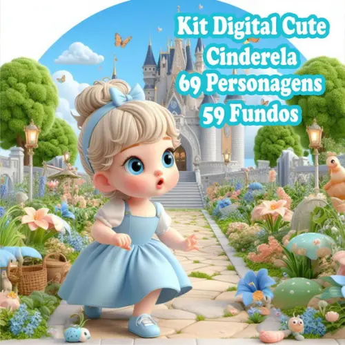 Cinderela Cute Kit Digital