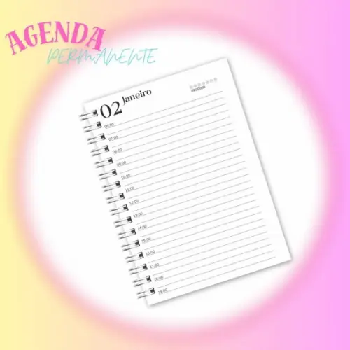Combo de Agendas Permanentes com e sem Horas - Arquivo Digit