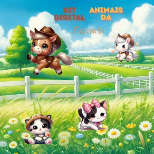 Kit Digital animais da Fazenda