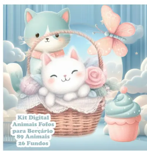 Kit Digital Animais Fofos