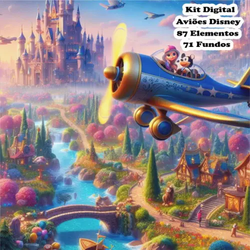 Kit Digital de Aviões em Estilo 3d