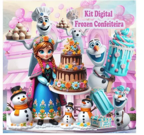 Kit Digital Frozen Confeiteira