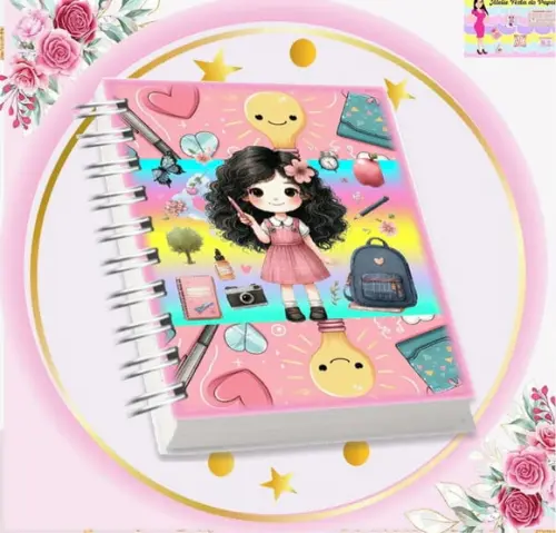 Volta às Aulas Arquivo Digital Combo Agenda Menina 04