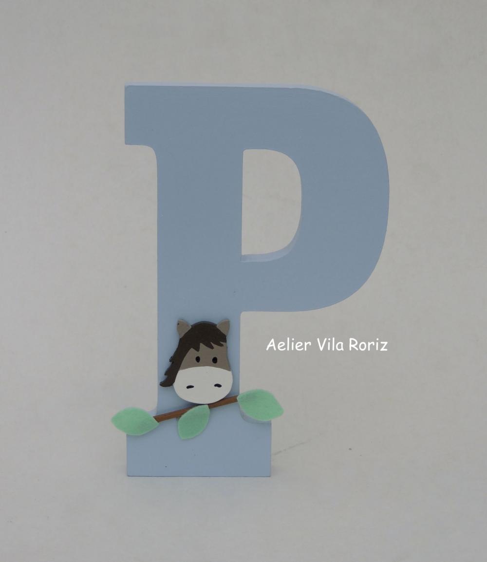 Letra Inicial Madeira 15 cm Fazendinha