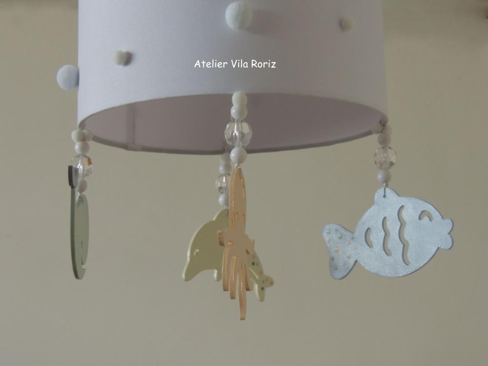 Lustre Redondo Fundo do Mar