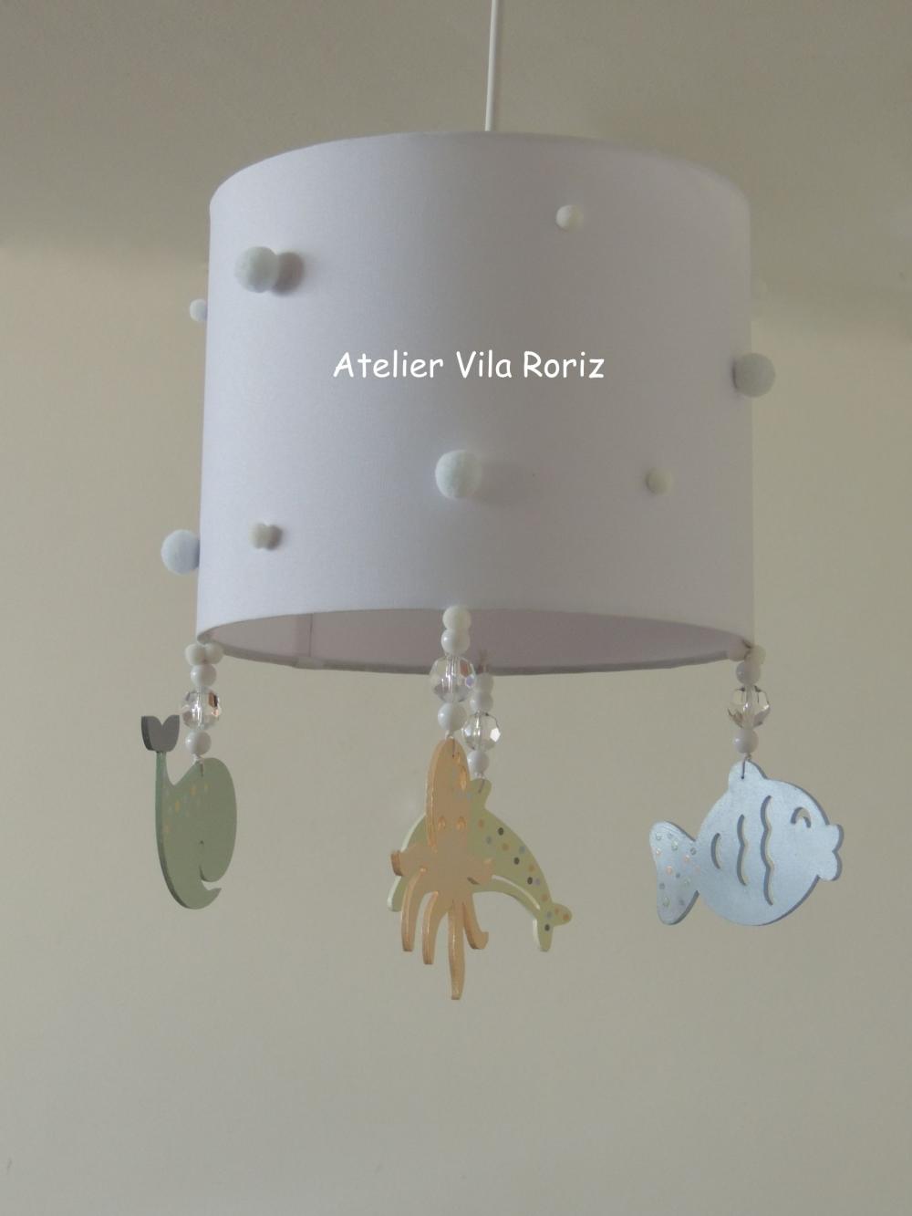 Lustre Redondo Fundo do Mar
