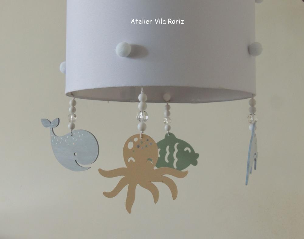 Lustre Redondo Fundo do Mar