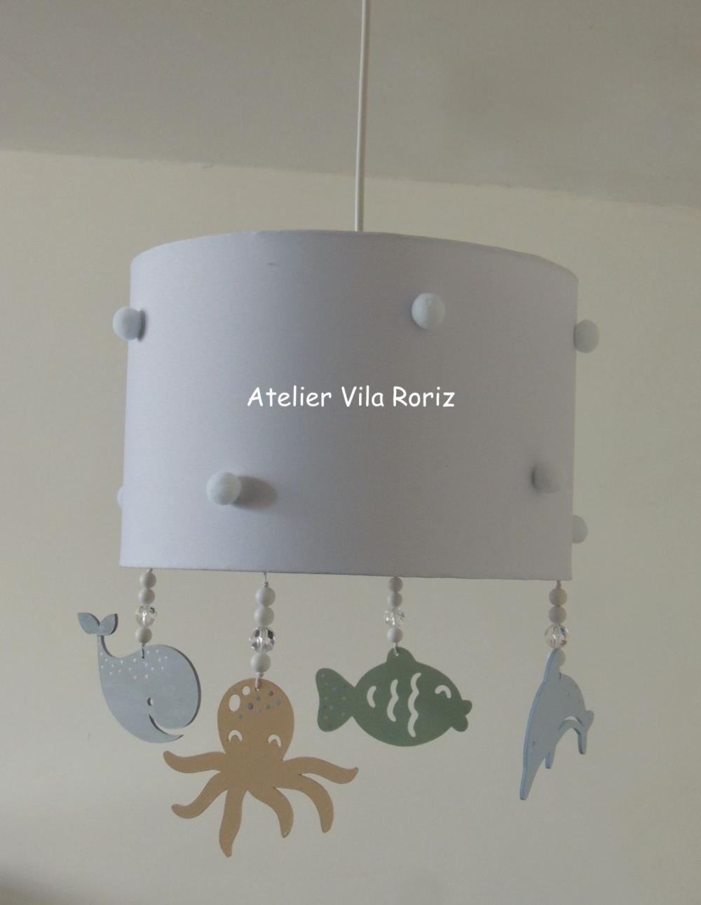 Lustre Redondo Fundo do Mar