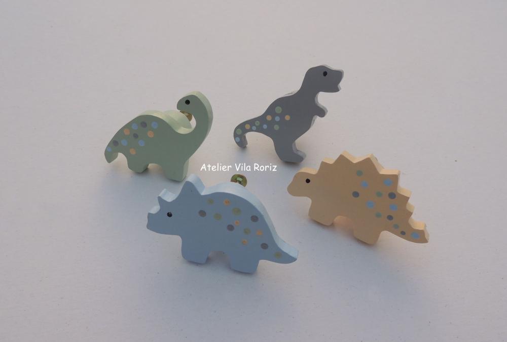 Kit 4 Puxadores de Gaveta Dinossauros