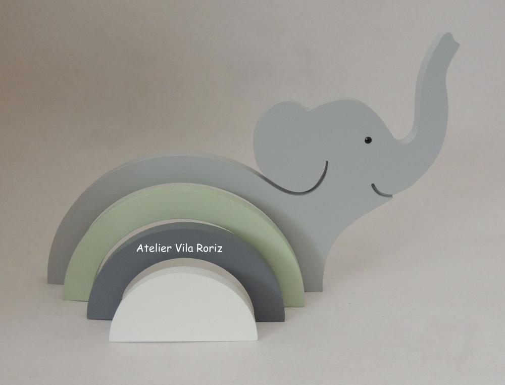 Adorno Madeira Elefante Arcos