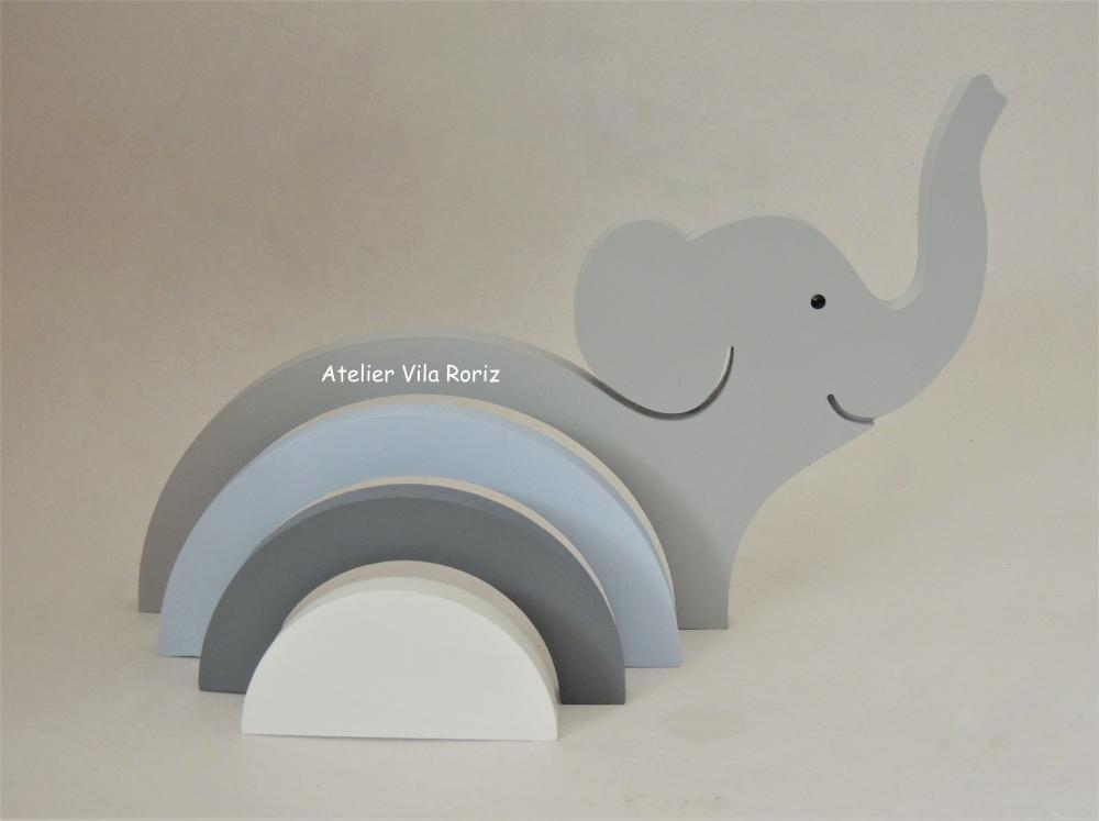 Adorno Madeira Elefante Arcos