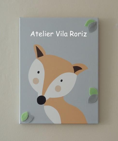 Quadro Pintado à Mão Sob Tela 30x40 cm Safári (Valor Unitário