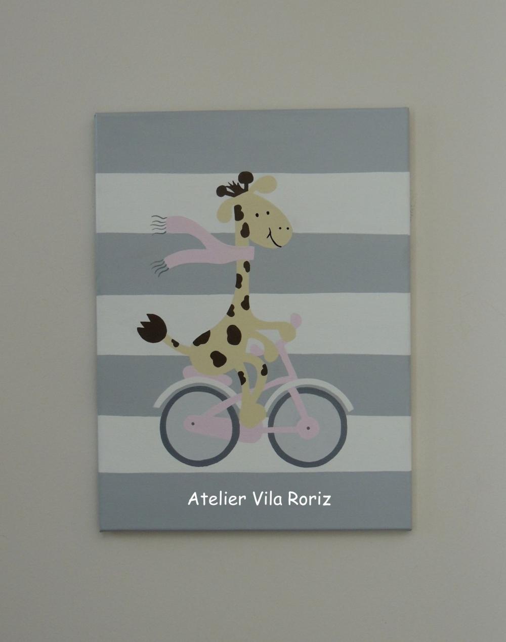Kit 03 Telas 30x40cm Pintadas à Mão Safári Bike