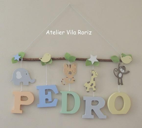 Porta Maternidade Galho Safári 5 Letras