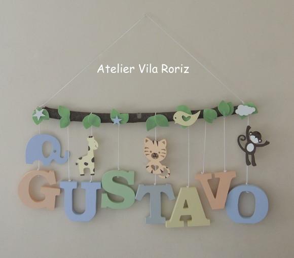 Porta Maternidade Galho Safári 7 Letras