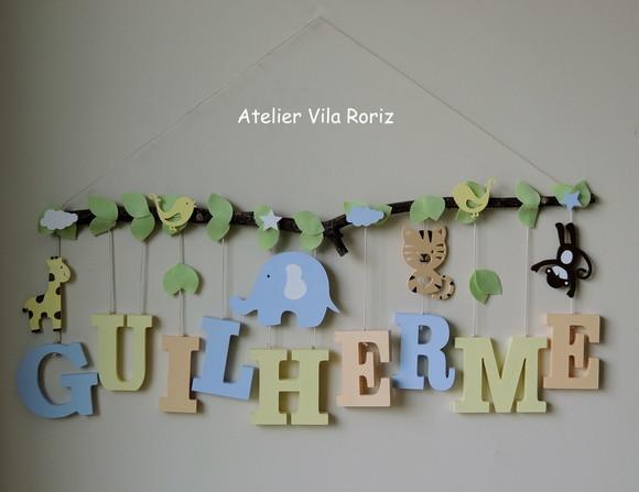 Porta Maternidade Galho Safári 8 Letras