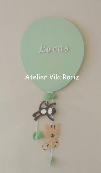 Porta Maternidade Balão Verde Safári