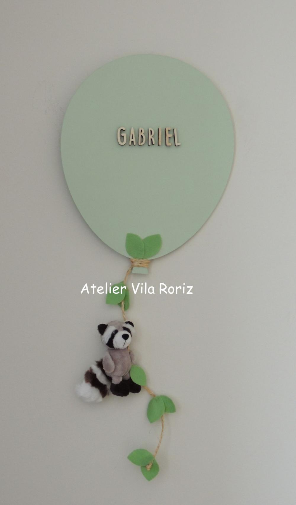 Porta Maternidade Balão Verde Safári Pelúcia