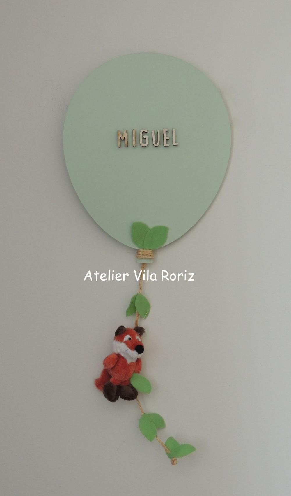 Porta Maternidade Balão Verde Safári Pelúcia