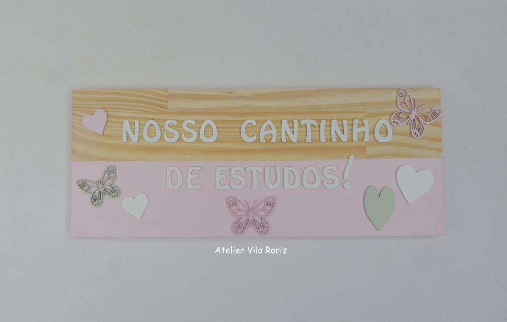 Placa Cantinho de Estudos