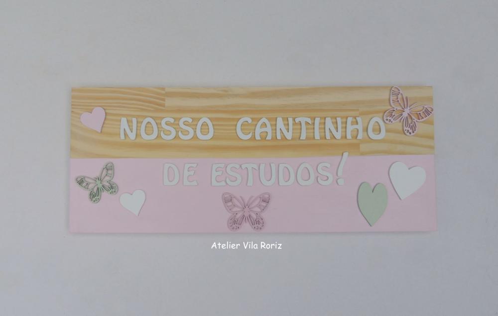 Placa Cantinho de Estudos