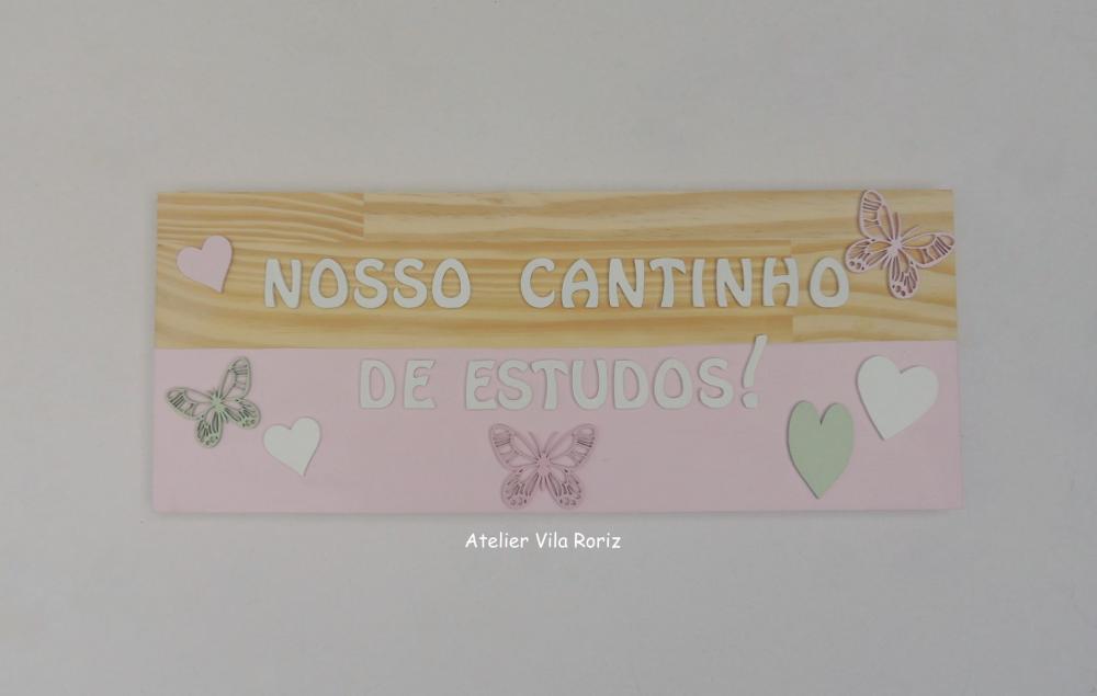 Placa Cantinho de Estudos