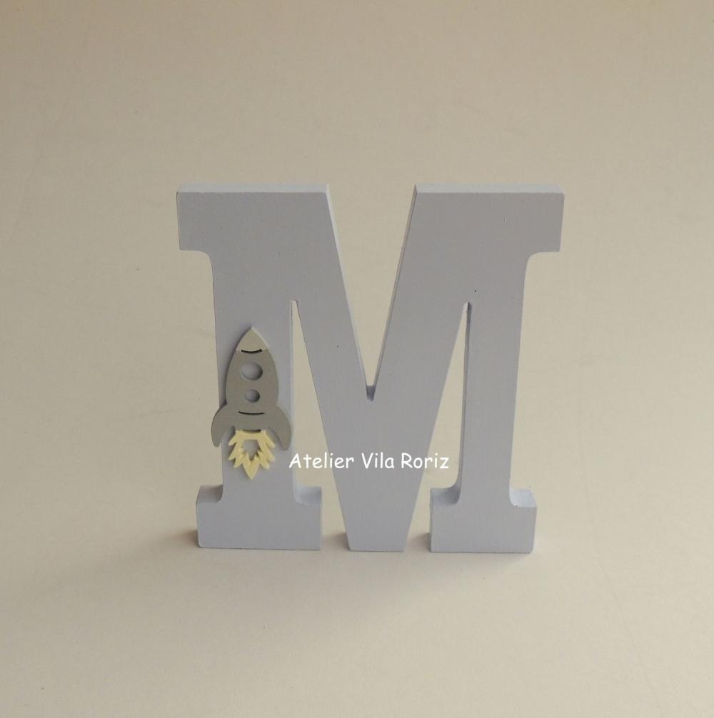 Adorno Letra Madeira 15 cm Espaço