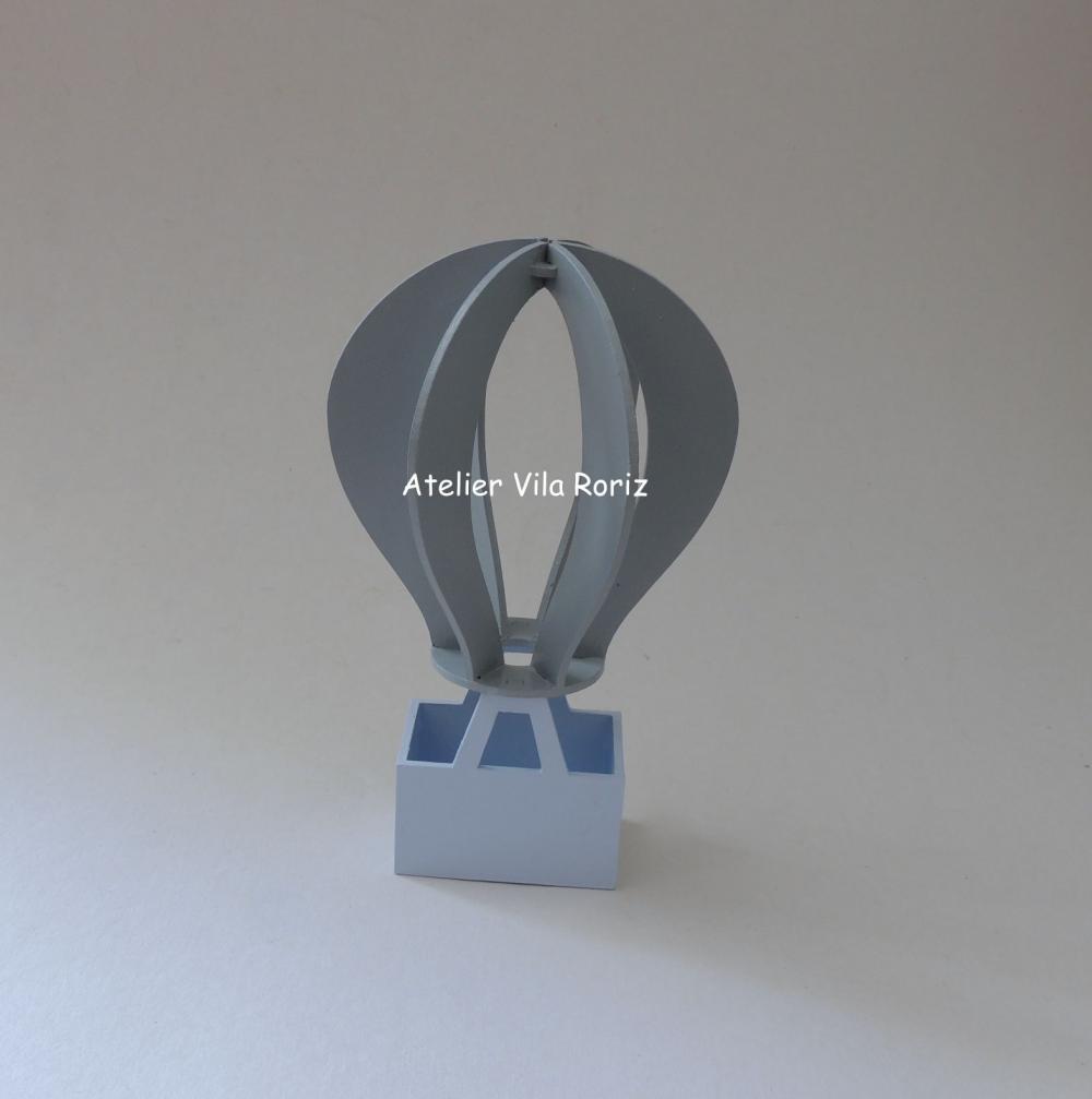 Adorno Madeira Balão 3d