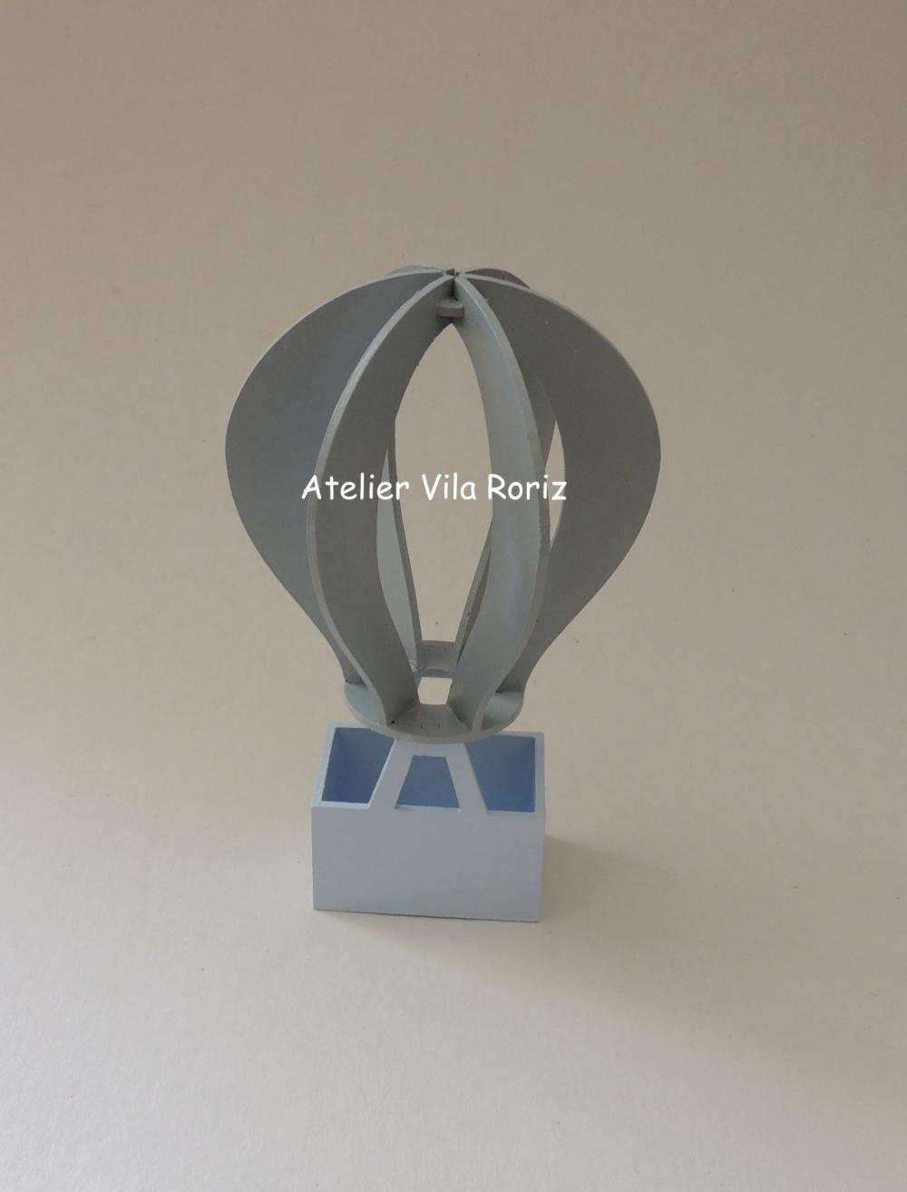 Adorno Madeira Balão 3d