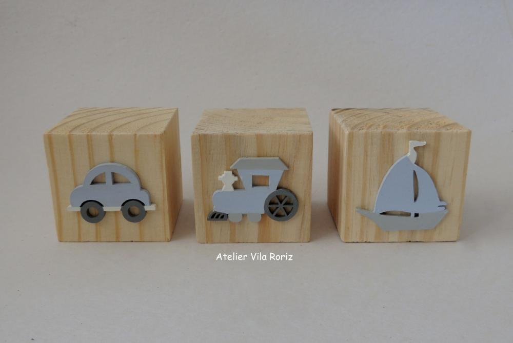 Adorno Trio Cubos Pinus Transportes