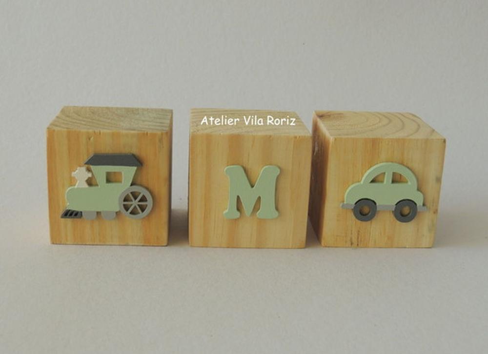Adorno Trio Cubos Pinus Transportes