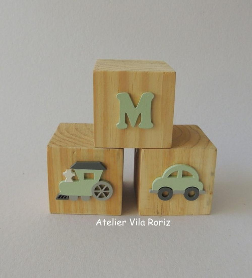 Adorno Trio Cubos Pinus Transportes