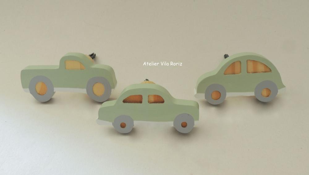 kit 3 Ganchos Cabideiros Transportes Verde