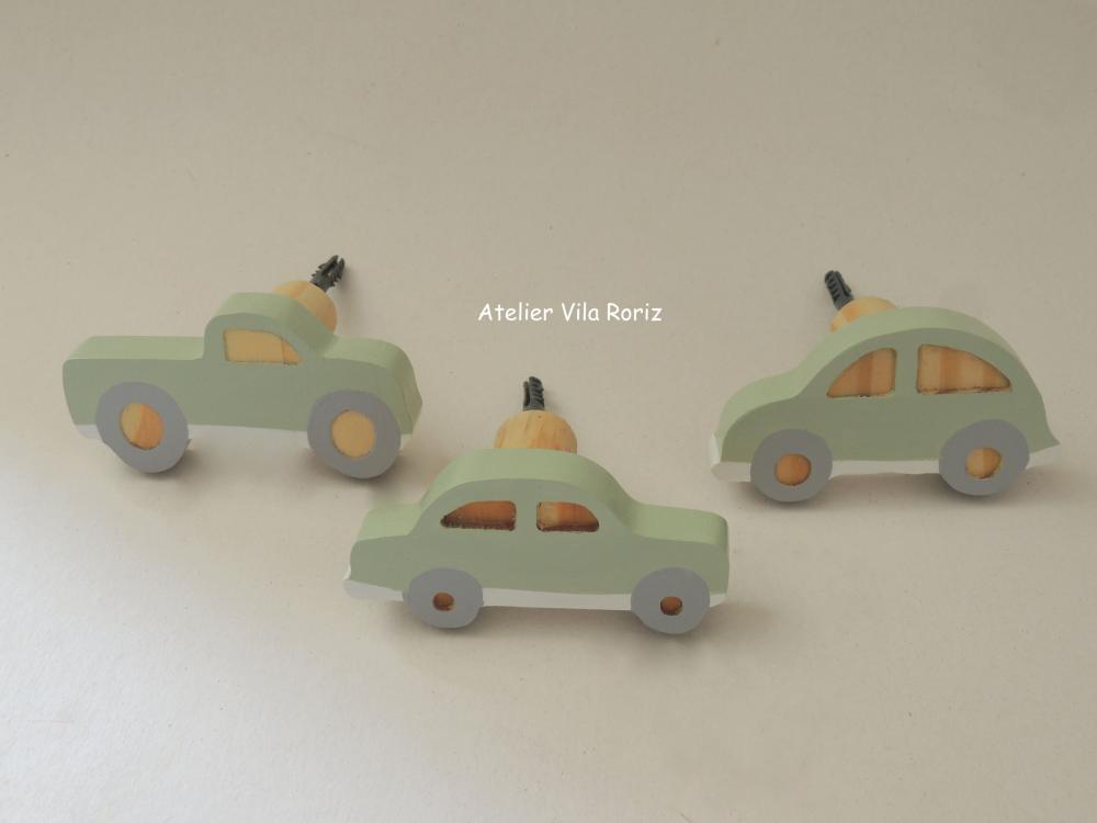 kit 3 Ganchos Cabideiros Transportes Verde