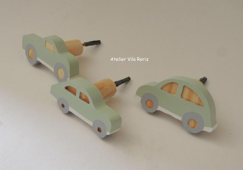 kit 3 Ganchos Cabideiros Transportes Verde