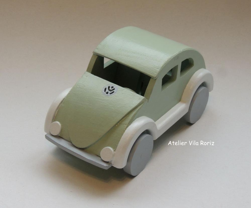 Adorno Fusca 3d  Verde, Cinza e Branco